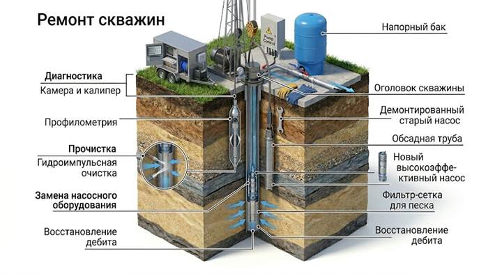 Ремонт скважин в Алуште